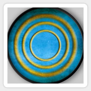 Yellow circles on blue sky Sticker